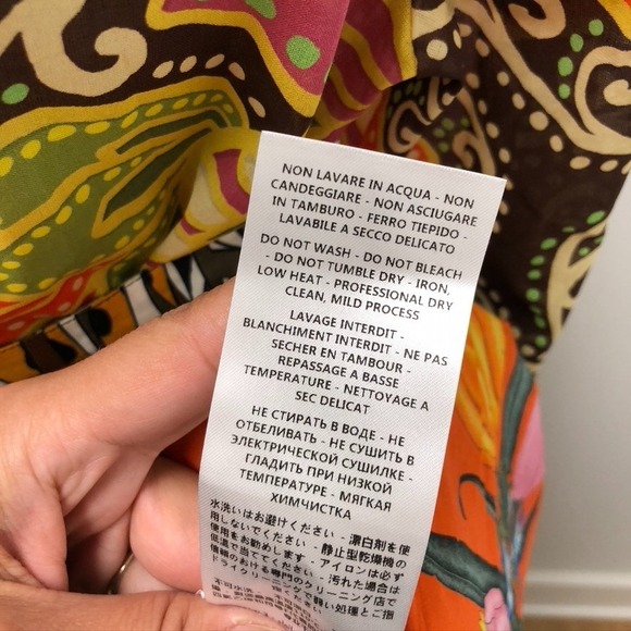 Gucci Fit And Flare Dress Womens 40 Small Floral Printed Belted Boho Designer - Picture 11 of 13